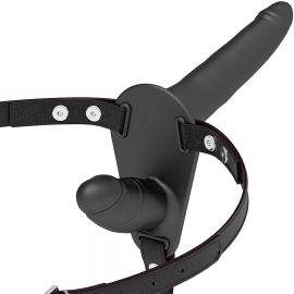 FETISH SUBMISSIVE HARNESS DOBLE PENETRACIaN NEGRO