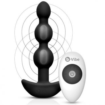 B VIBE TRIPLET ANAL CONTROL REMOTO BEADS NEGRO