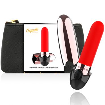 COQUETTE CHIC DESIRE PINTALABIOS VIBRADOR RECARGABLE LUXE NEGRO GOLD