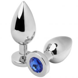 METAL HARD ANAL PLUG DIAMOND AZUL MEDIUM 762CM