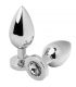 METAL HARD ANAL PLUG DIAMOND TRANSPARENTE MEDIUM 762CM