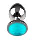 COQUETTE CHIC DESIRE PLUG ANAL DE METAL TALLA L CRISTAL AZUL 4 X 9CM