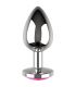 COQUETTE CHIC DESIRE PLUG ANAL DE METAL TALLA L CRISTAL PINK 4 X 9CM