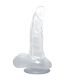 BAILE DILDO REALISTICO CON VENTOSA Y TESTICULOS 167 CM TRANSPARENTE