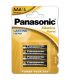 PANASONIC BRONZE PILA ALCALINA AAA LR03 BLISTER4