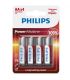 PHILIPS POWER ALKALINE PILA AA LR6 BLISTER4