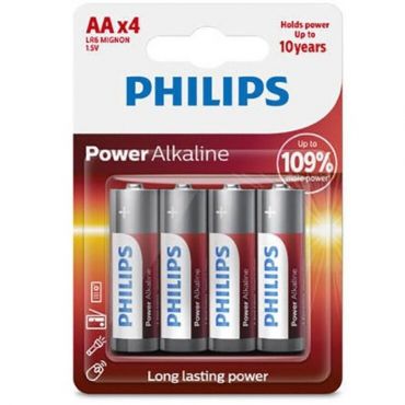 PHILIPS POWER ALKALINE PILA AA LR6 BLISTER4