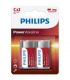 PHILIPS POWER ALKALINE PILA C LR14 BLISTER2