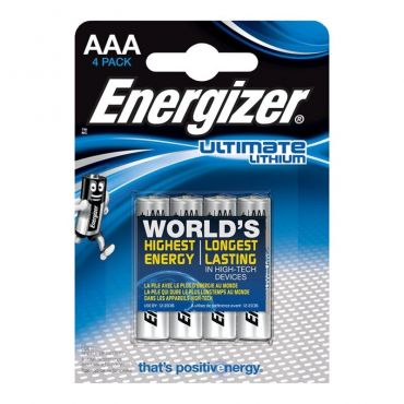 ENERGIZER ULTIMATE LITHIUM PILA LITIO AAA L92 LR03 15V BLISTER4