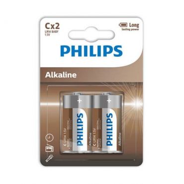 PHILIPS ALKALINE PILA C LR14 BLISTER2