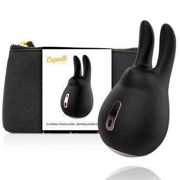 COQUETTE CHIC DESIRE ESTIMULADOR CLaTORIS NEGRO GOLD CONEJO