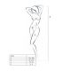 PASSION WOMAN BS014 BODYSTOCKING BLANCO TALLA UNICA