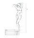 PASSION WOMAN BS017 BODYSTOCKING BLANCO TALLA UNICA