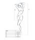 PASSION WOMAN BS027 BODYSTOCKING ESTILO VESTIDO NEGRO TALLA UNICA