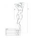 PASSION WOMAN BS027 BODYSTOCKING ESTILO VESTIDO BLANCO TALLA UNICA