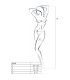 PASSION WOMAN BS038 BODYSTOCKING BLANCO TALLA UNICA