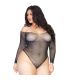 LEG AVENUE CRYSTALIZED FISHNET BODYSTOCKING 1X 2X