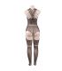 QUEEN LINGERIE BODYSTOCKING CUELLO DE TIRANTAS S L