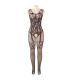 QUEEN LINGERIE BODYSTOCKING CON ABERTURA FLORES S L