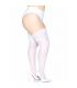 LEG AVENUE MEDIAS AUTOADHESIVAS CON ENCAJE ANCHO COLOR BLANCO TALLA PLUS