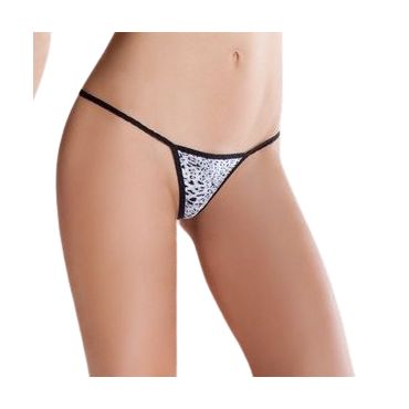 PASSION EROTIC LINE TANGA BLANCO TALLA UNICA ESTAMPADO ANIMAL