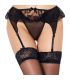 QUEEN LINGERIE TANGA CON LIGUERO NEGRO L XL