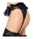 QUEEN LINGERIE TANGA CON LIGUERO NEGRO L XL