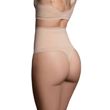 BYE BRA FAJA SIN COSTURAS ESTILO TANGA BEIGE TALLA S