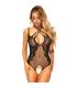 LEG AVENUE TEDDY ENTRELAZADO CUELLO Y ABERTURA TALLA UNICA