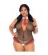 LEG AVENUE TEDDY COLEGIALA CON ABERTURA TALLA PLUS