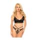 LEG AVENUE SET 2 PIEZAS CON TANGA DOBLE TIRANTA S M NEGRO