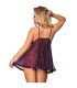 SUBBLIME BABYDOLL CON LAZO Y DETALLES BRILLANTES MORADO S M