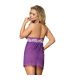 SUBBLIME BABYDOLL BLANCO ENCAJE FLORAL MORADO S M