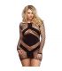 LEG AVENUE MINI VESTIDO RED SEXY NEGRO TALLA GRANDE 1X 2X