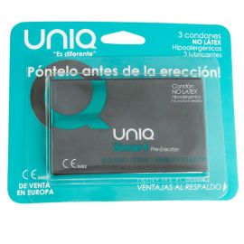 UNIQ SMART PRESERVATIVOS PRE ERECCIaN SIN LATEX 3 UNIDADES