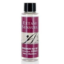 EXTASE SENSUAL ACEITE MASAJE EFECTO CALOR CON FEROMONAS MORA 100 ML