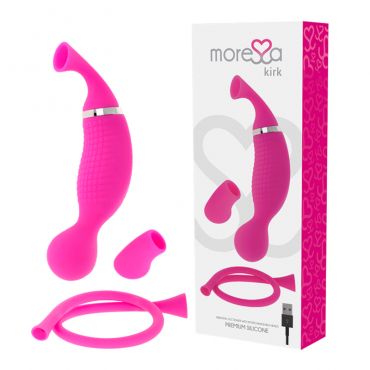 MORESSA KIRK DUO SUCCIONADOR MASAJEADOR MULTI PRESTACIONES PREMIUM SILICONE RECARGABLE