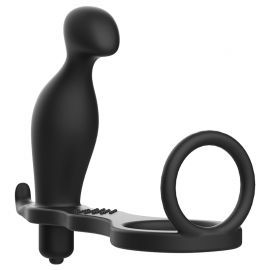 ADDICTED TOYS PLUG ANAL CON ANILLO SILICONA NEGRO 12 CM