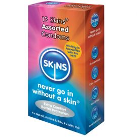 SKINS PRESERVATIVOS NATURAL FINO PUNTOS ESTRIAS 12 UDS