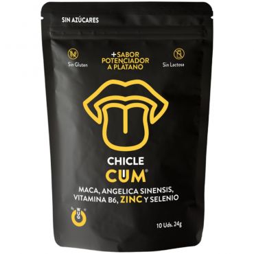 WUG SEX SENSE CUM CHICLE AUMENTADOR DE EYACULACION SABOR A PLATANO DEL SEMEN 10 UNIDADES