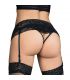 QUEEN LINGERIE LIGUERO Y TANGA DISEaO FLORAL NEGRO S M