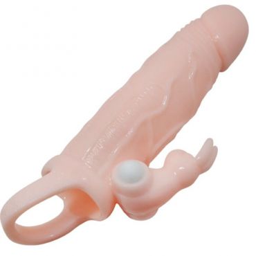 BAILE BRAVE MAN FUNDA PENE CON RABBIT VIBRADOR 165 CM NATURAL