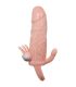 BAILE BRAVE MAN FUNDA PENE ANAL Y CLITORIS VIBRADOR 165 CM NATURAL