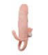 BAILE BRAVE MAN FUNDA PENE ANAL Y CLITORIS VIBRADOR 165 CM NATURAL