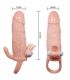 BAILE BRAVE MAN FUNDA PENE ANAL Y CLITORIS VIBRADOR 165 CM NATURAL