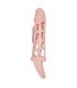 BAILE FUNDA EXTENSORA PENE CON VIBRACION Y STRAP NATURAL 135 CM