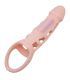 BAILE FUNDA EXTENSORA PENE CON VIBRACION Y STRAP NATURAL 135 CM