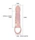 BAILE FUNDA EXTENSORA PENE CON VIBRACION Y STRAP NATURAL 135 CM