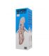 BAILE FUNDA EXTENSORA PENE CON VIBRACION Y STRAP NATURAL 135 CM