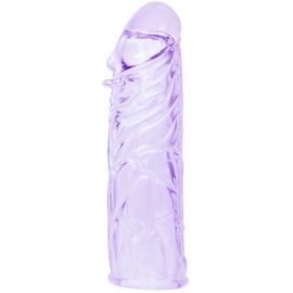 BAILE FUNDA LILA PARA EL PENE EN SILICONA ADAPTABLE 13 CM